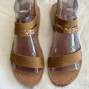 UGG Elin Flat Sandals Women Size 10 Color Tan/Gold